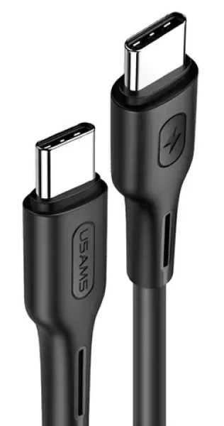 USAMS U43 US-SJ459 černá / Datový kabel / USB-C - USB-C / 100W PD / 5A / 1,2 m (SJ459USB01)
