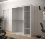 Šatní skříň Abi Jodelka Barva korpusu: Bílá, Rozměry: 200 cm, Dveře: Dub artisan