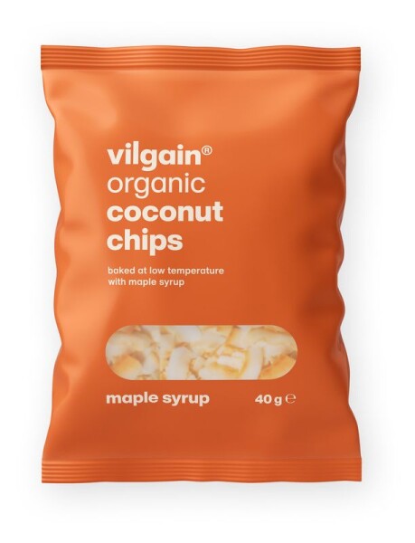 Vilgain Kokosové chipsy BIO – javorový sirup 40 g