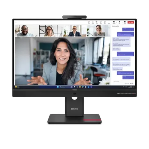 23.8" Lenovo ThinkVision T24-4v černá / Monitor / IPS / 1920x1080 / 120Hz / 6ms / 250cd-m2 / HDMI+DP+VGA / Webcam 5MP (64B6MAT1EU)