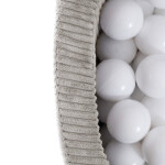 PLUSH NEST PLUSH NEST Suchý bazén kulatý Silný béžový manšestr Ø 90 × 30 cm