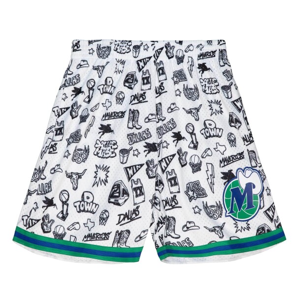 Mitchell & Ness Pánské kraťasy Dallas Mavericks NBA Doodle Swingman Shorts Velikost: XL