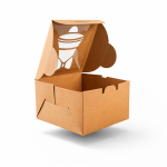 Cake star Vánoční krabička- "zvoneček" 10x10x6,3cm