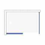 CERSANIT - Sada C712: kout ARTECO černý obdélník 120x90x190 + vanička TAKO 120x16 VIR S913-031