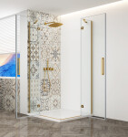 GELCO - TRINITY GOLD čtvercový kout 800x800 rohový vstup, čiré sklo, GT2280-80C-G GT2280-80C-G