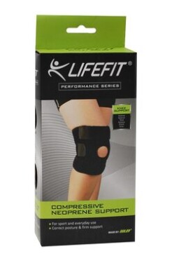 LifeFit BN304 neoprénová bandáž koleno otevřené s výztuhou