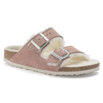 Birkenstock Arizona Suede Leather Shearling Pink Clay LAF zateplené žabky úzké (1023258) dámské 36