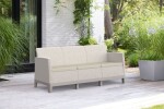 KETER SCANDI FORMA 3 SEATER SOFA - Pebble grey/Soft biege