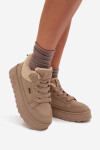 Dámské zateplené sportovní boty na platformě SS274105 Béžová - Big Star béžová 37