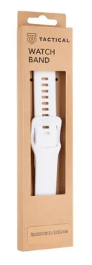 Tactical 797 Silikonový Řemínek s Přezkou pro Apple Watch 1/2/3/4/5/6/SE 42/44mm White 8596311138935