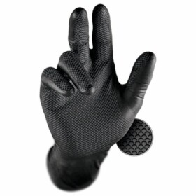Jednorázové rukavice GRIPPAZ, 11" (XXL), černé, nepudrované, 50ks, ARDON