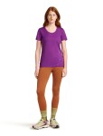 Dámské merino tričko s krátkým rukávem ICEBREAKER Wmns 150 Tech Lite SS Scoop Tee Panax, Passion velikost: M