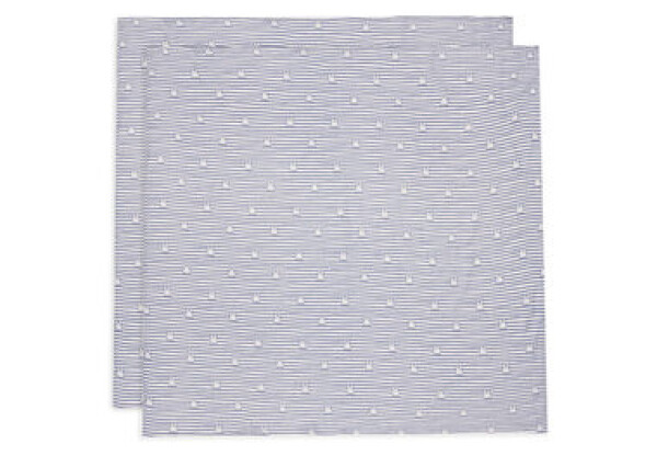 Jollein Pleny zavinovací 2ks 115x115 cm Miffy Stripe Navy / Rozměry 115 x 115 cm / 2 ks (535-852-68008)