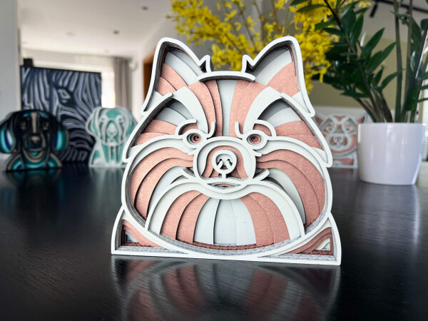 Mandala Pomeranian dekorace na stůl Barva: Měděná, Rozměr (cm): 17 x 18, Druh: Kartonová