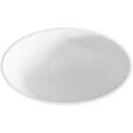 CERANO - Umyvadlo z litého mramoru Luna - na desku - bílá matná - 52,8x30,9 CER-WB19