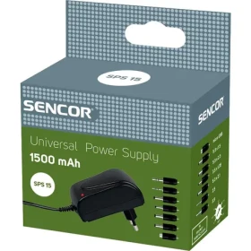 SENCOR SPS 15 Univerzální napájecí zdroj 1500 mA / 7 koncovek (8590669135769)