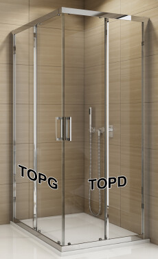 SanSwiss TOPD 1000 50 07 Pravý díl sprchového koutu 100 cm, aluchrom/sklo
