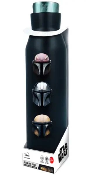 STOR Láhev na pití Mandalorian / Nerezová / Termo / 580 ml (ST04861EPM)
