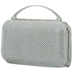 Třpytivá dámská plesová kabelka Moon Kaela, stříbrná