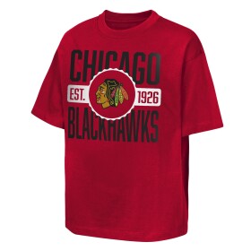 Outerstuff Dětské tričko Chicago Blackhawks NHL Shot Speed Short Sleeve Elevated Velikost: Dětské L (158 – 164)