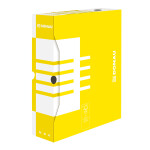 DONAU archivační box, A4/80 mm, lepenka, žlutý - 20ks