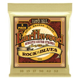 Ernie Ball 3008 Earthwood Rock & Blues 80/20 Bronze 3-Pack