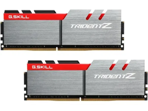 G.SKill Trident Z 32GB (2x16GB) 3200 MHz stříbrno-červená / DDR4 / CL16-18-18-38 / 1.35V / XMP 2.0 (F4-3200C16D-32GTZ)