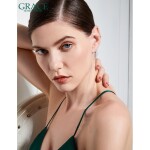 Stříbrné náušnice se zirkony Robyn, stříbro 925/1000, srdce, Stříbrná