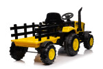 Mamido Dětský elektrický traktor s vlečkou 12V 7Ah žlutý