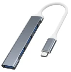 VAKOSS TC-4125X stříbrná / USB-C rozbočovač / 1x USB 3.0 / 3x USB 2.0 (TC-4125X)