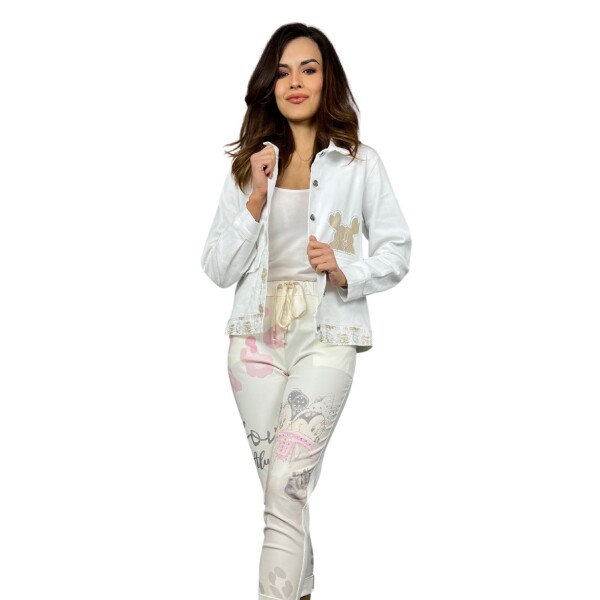 HOSH Riflová bunda Senia Velikost: UNI, Barva: Bílá