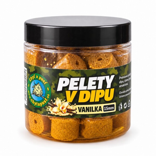 Chyť a pusť Pelety v dipu 200ml - Scopex 15mm,Chyť a pusť Pelety v dipu 200ml - Scopex 15mm