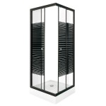 KERRA - Sprchový kout Pico Black STR 90 s vaničkou 5907548116116