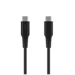 FIXED Krátký nabíjecí a datový Liquid silicone kabel s konektory USB-C/USB-C a podporou PD 0.3m USB 2.0 60W černý (FIXDLS-CC03-BK)