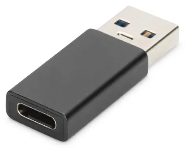 Digitus USB-A na USB-C černá / Redukce / USB 3.0 / 5 Gbit/s (AK-300524-000-S)