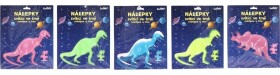 Nálepky W026525 25,5x31 cm svítící ve tmě Dinosauři