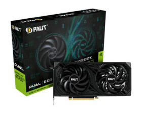 PALIT GeForce RTX 4060 Ti Dual 8GB / 2310 - 2535 MHz / 8GB GDDR6 / 128-bit / 1x HDMI + 3x DP / 160W (8) (NE6406T019P1-1060D)