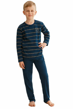 Chlapecké pyžamo Harry tmavě modré pruhy modrá,