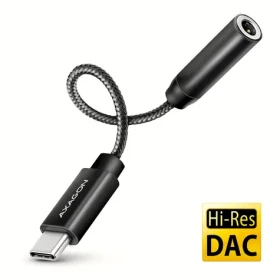 AXAGON ADA-HC audio adaptér USB-C (M) - 3.5mm Jack (F) černá (ADA-HC)