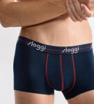 Pánské boxerky Start Hipster C2P box - BLUE - DARK COMBINATION - tm.modrá-vínová M008 - SLOGGI BLUE 5