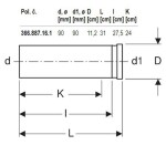 GEBERIT - Příslušenství Připojovací hrdlo pro závěsné WC 366.887.16.1