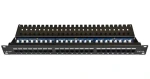 Lexi-Net Patch panel 24p černý / Patch panel / Cat.5e / 24 portů / 1U / Horní zářez KRONE (PATCHP24PHZ)