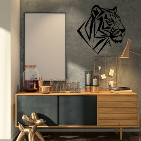 Samolepka Profil Tygra Barva: černá, Velikost: 60 x 60 cm