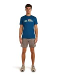 Pánské merino triko s krátkým rukávem ICEBREAKER Mens 150 Tech Lite SS Tee Transportage, Atlantis velikost: M