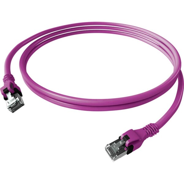 Easylan CPP1OVAVAV0050 RJ45 síťové kabely, propojovací kabely CAT 6A S/FTP 5.00 m fialová dvoužilový stíněný, bez halogenů, samozhášecí 1 ks