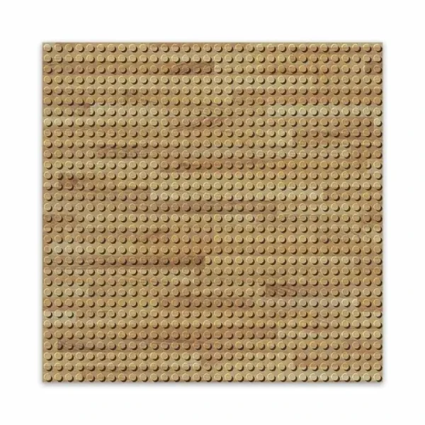 BRIXIES Plus 225.002 Designová podložka na stavění - dřevo 25,5 x 25,5 cm