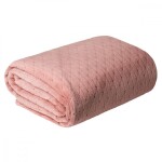 Originální růžová deka s geometrickým vzorem Šířka: 70 cm | Délka: 160 cm Šířka: 70 cm | Délka: 160 cm