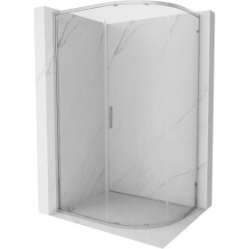 MEXEN/S - Exo čtvrtkruhový asymetrický posuvný sprchový kout 120 x 90, transparent, chrom 8131-120-090-01-00