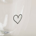 Eulenschnitt Dvoustěnná sklenice na espresso Heart 100 ml, čirá barva, sklo