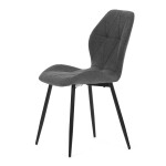 Jídelní židle, šedá, látka, CT-285 GREY2